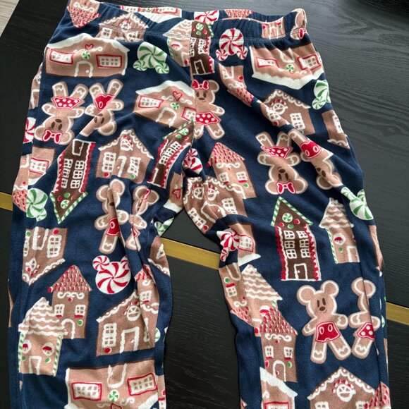 Disney 2 Pc. Pajama Set Gingerbread Mickey & Minnie Size Small EUC - Picture 8 of 8